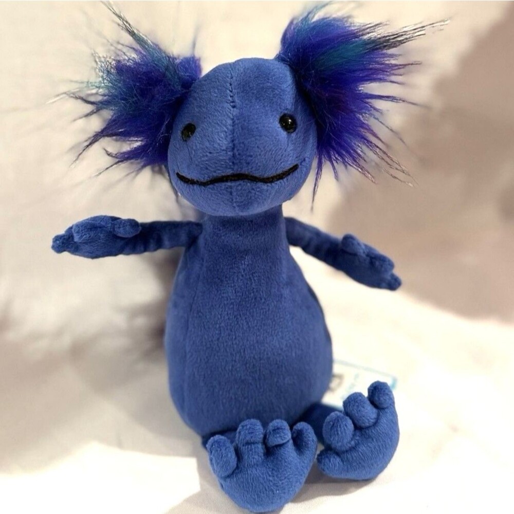 Jellycat I Am Andie Royal Blue 8” Axolotl Small Plush Retired 2023 Stuffed Toy